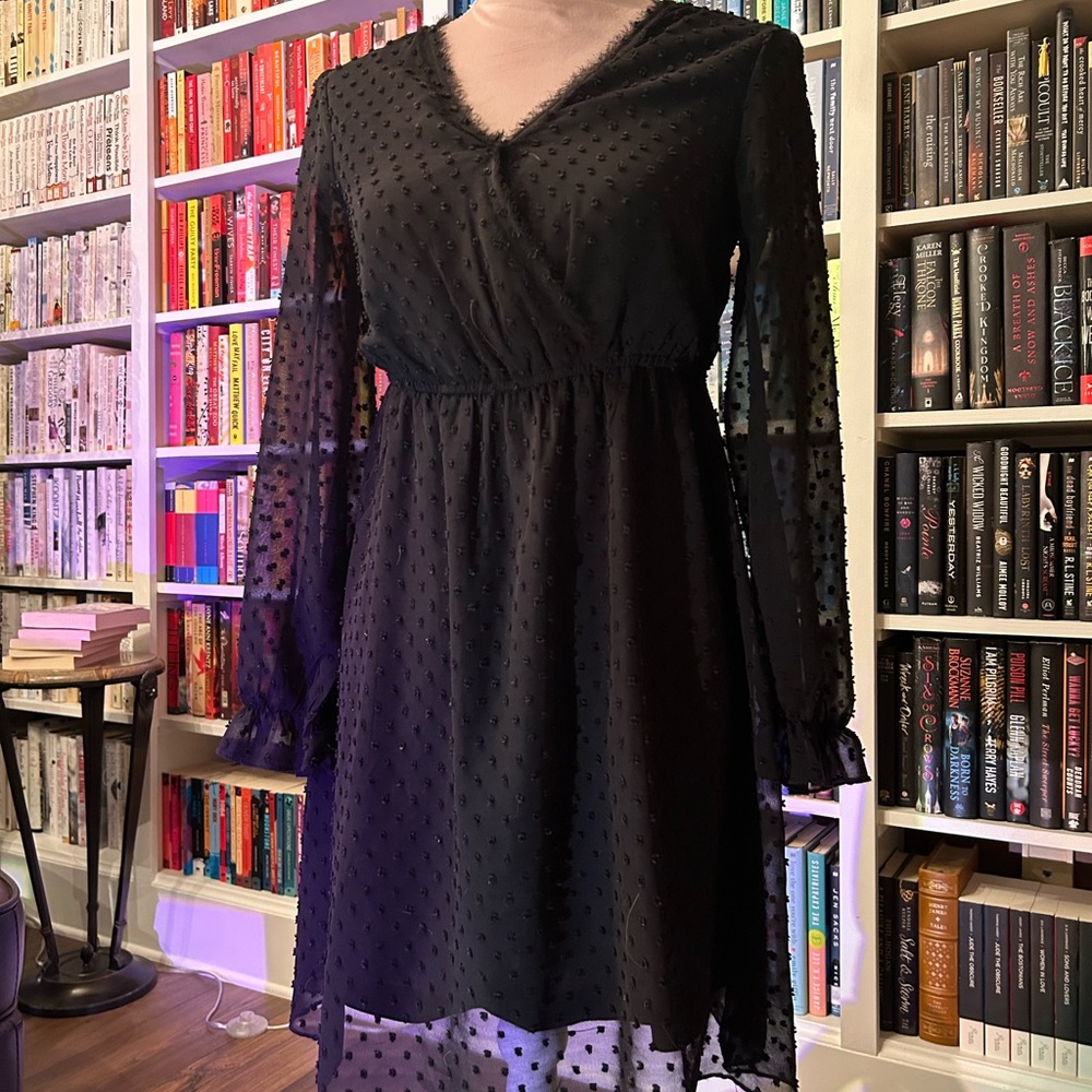 Wednesday Addams style vintage black dress
